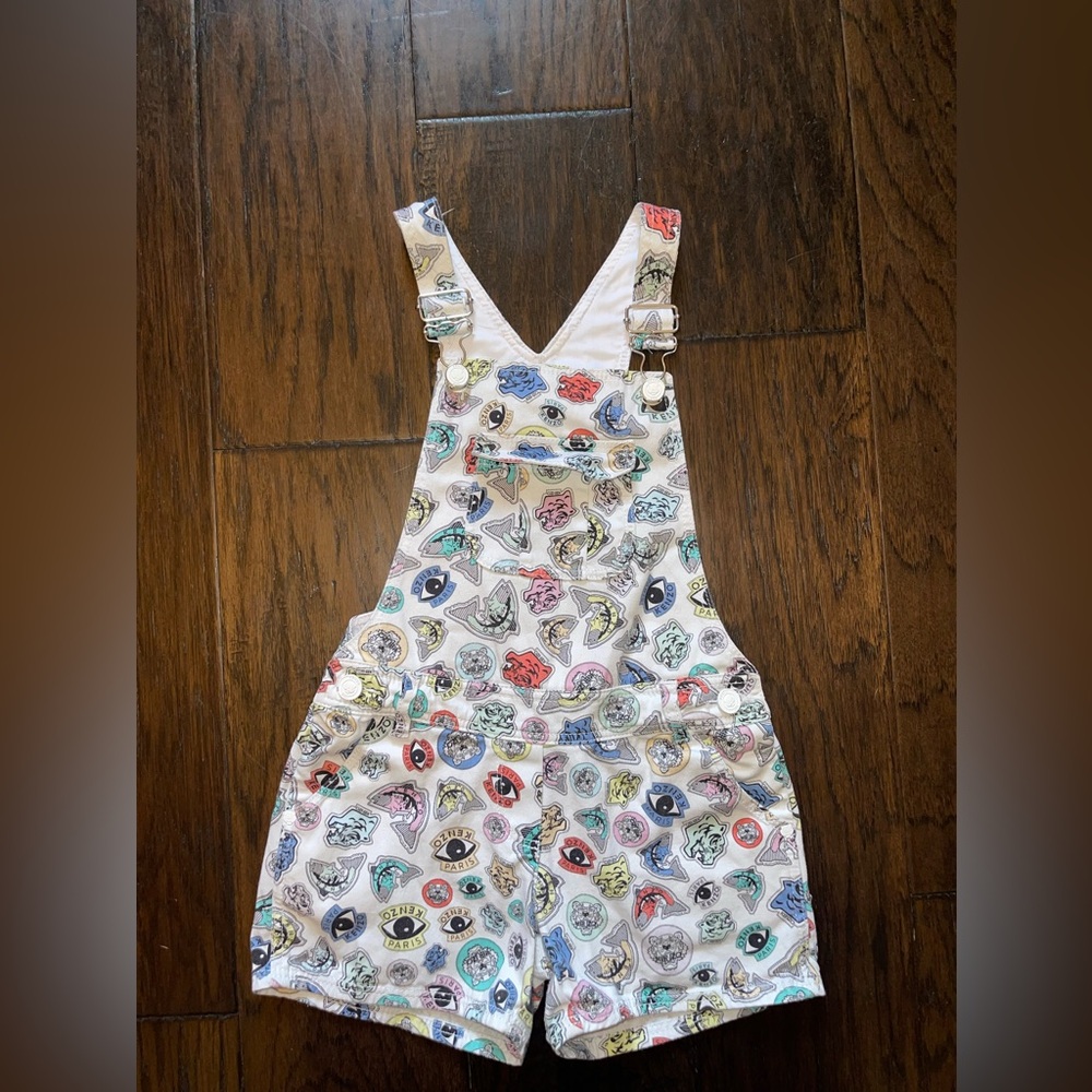 Kenzo Paris Kids short overalls girls Size 8 EUC